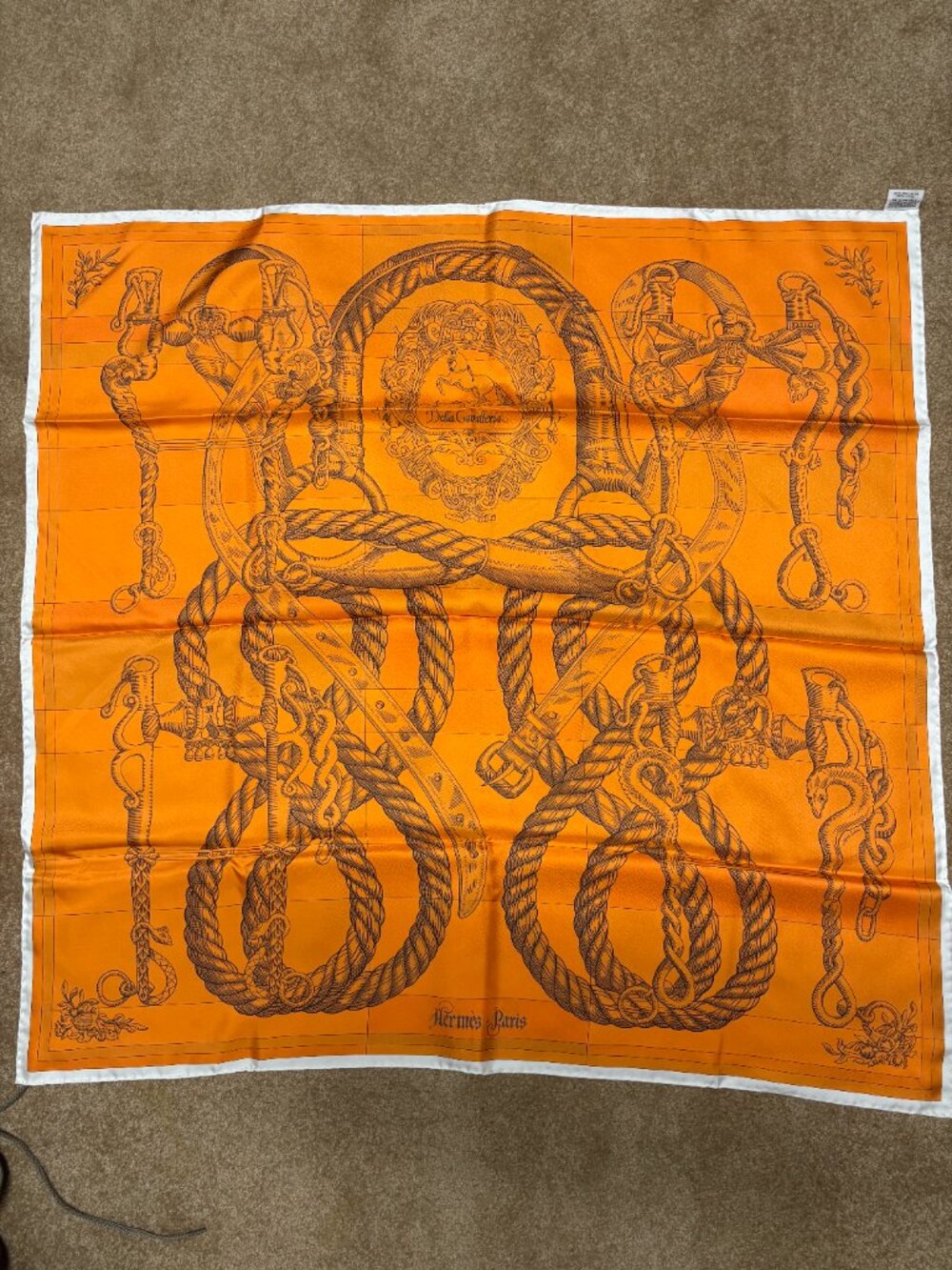 Brand New Hermes Double Face Della Cavalleria Scarf 90cm - Picture 2 of 8